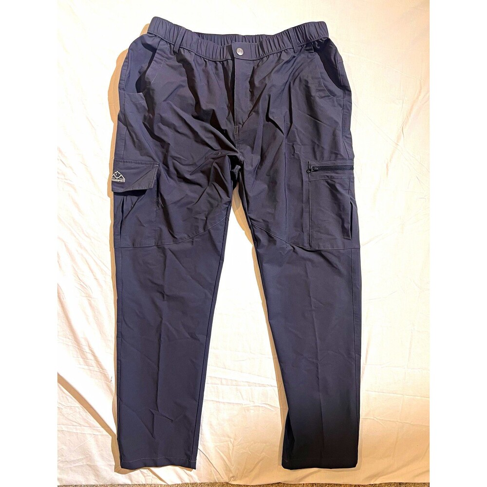 Outdoorsports Men’s Gray Cargo Pants XL Regular Elastic Waist Pockets